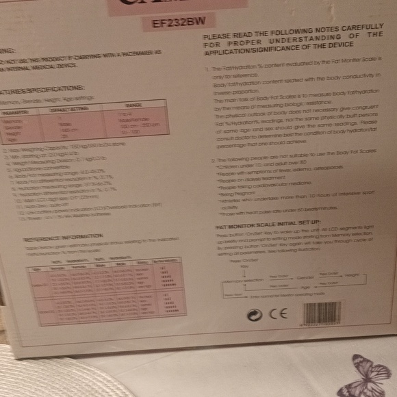 Brand New in Box/Tags Camry Body /Fat Hydration Scale - Picture 3 of 4